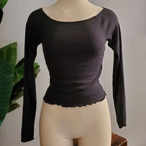 Navy blue long sleeve Abercrombie &Fitch top